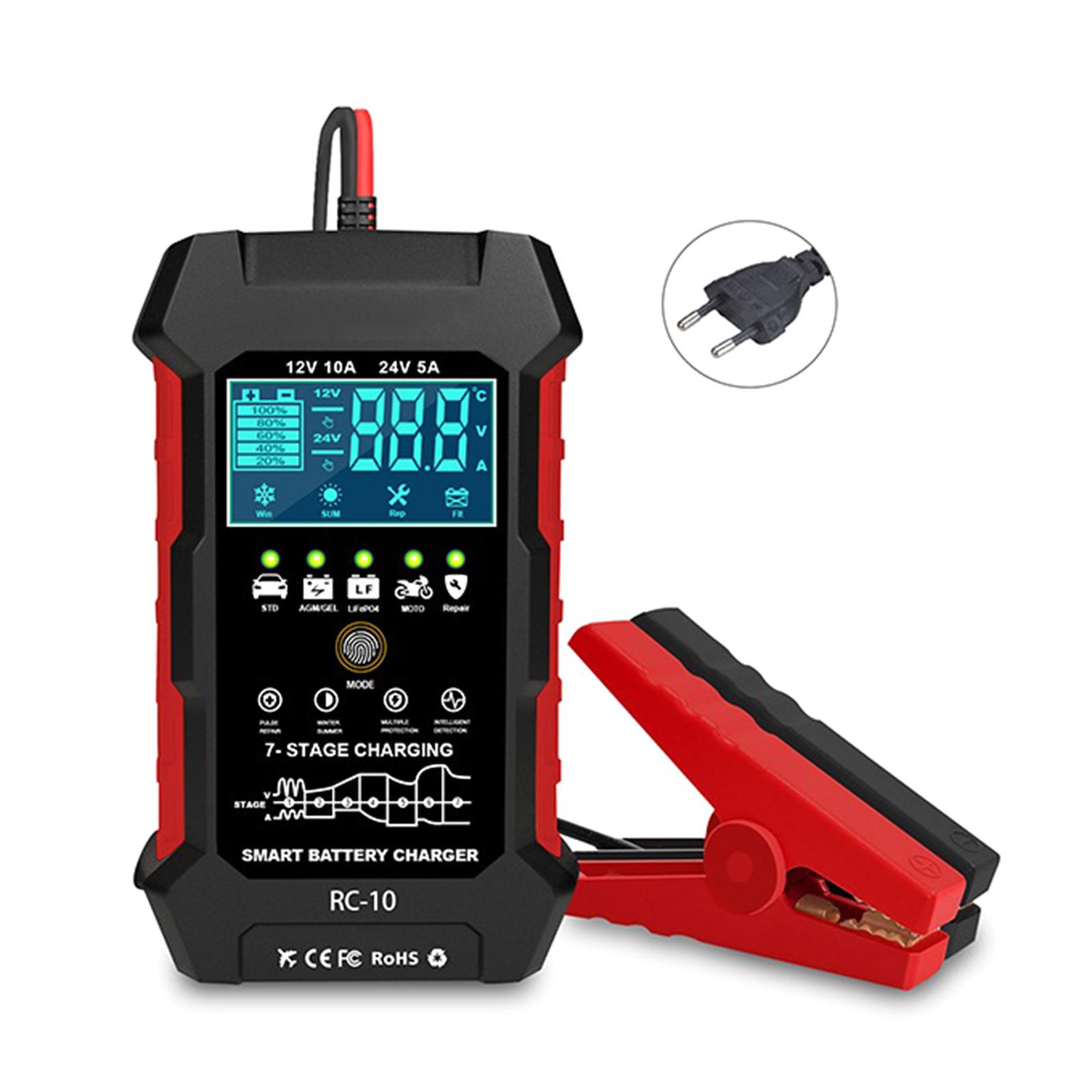 

Автомобильные зарядные устройства для автомобильных аккумуляторовПолностью автоматическая быстрая зарядка Импульсный ремонт Продлевает срок службы аккумулятора Улучшает эффективность зарядки EU