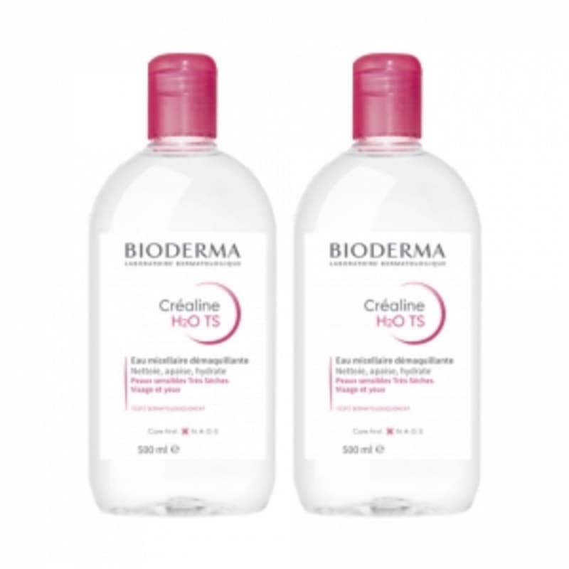 Bioderma Crealin (Sensibio) TS H2O Cleansing Water 2 X 500ml (Bundled Product)
