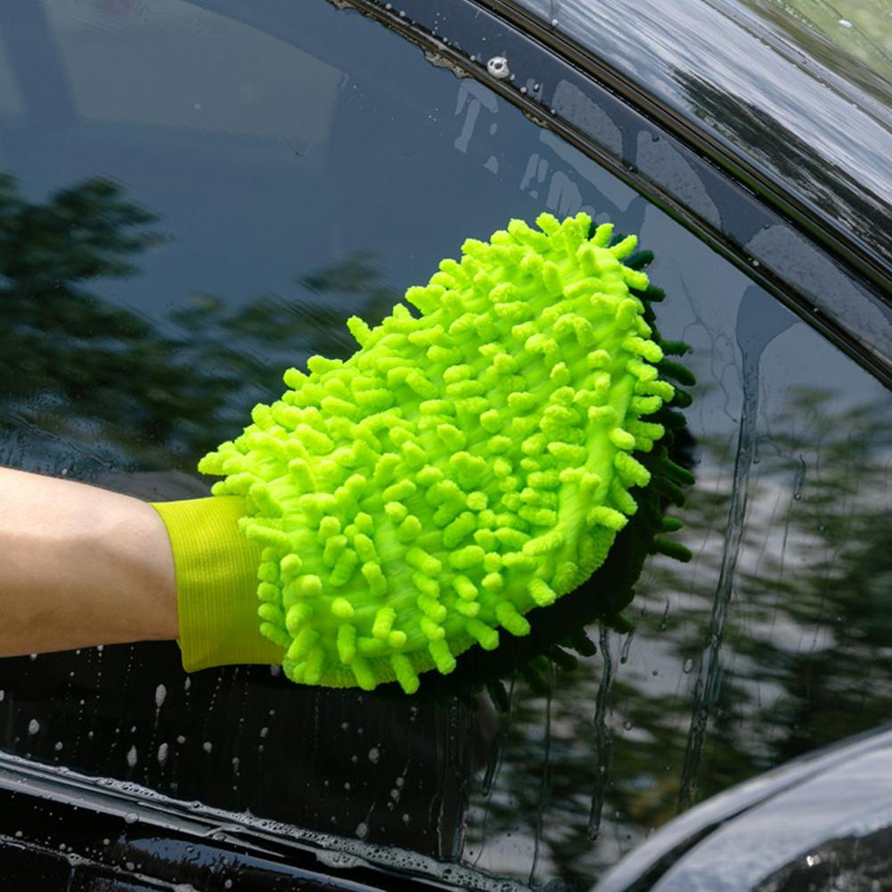 Autowaschhandschuhe Pflege Reinigung Waschbürste Mikrofaser Korallen Samt Chenille Pad für Fahrzeugreinigungswerkzeug