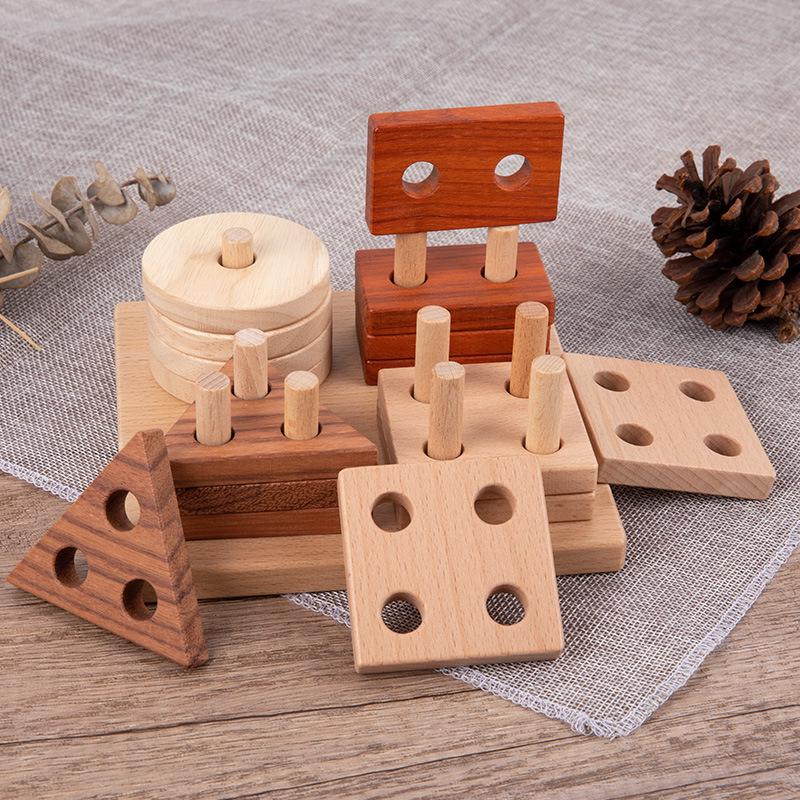 

Montessori Wooden Geometric Shape Puzzle Board for Early Education