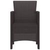 Garden Chair with Cushion 4 pcs Brown 53 x 49 x 85 cm Polypropylene