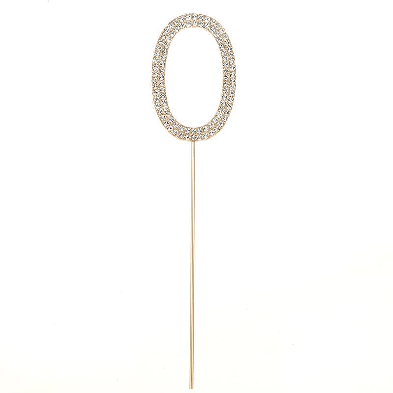 

«Стильные фигурки на торт в виде цифр» (0-9) с бриллиантами из сплава на дни рождения и свадьбы