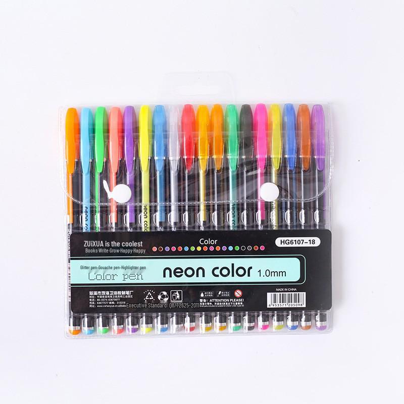 Pastell-Gelstift mit großer Kapazität und Glitzer für DIY-Zeichnen & Journaling