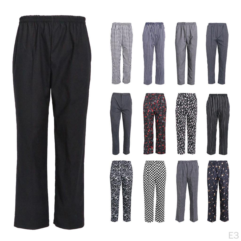 Various Restaurant Pants Kitchen Trousers Chef Men TypeA Black