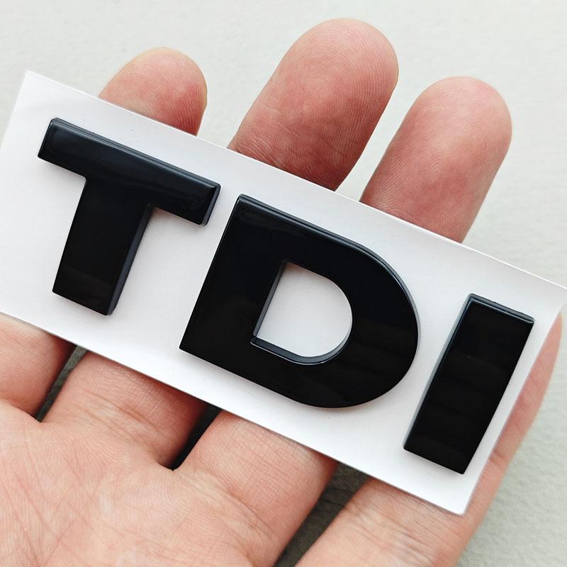 3D ABS Black Red Logo TDI Emblem Car Rear Trunk Badge for VW TDI Letters Sticker Accessories zd1