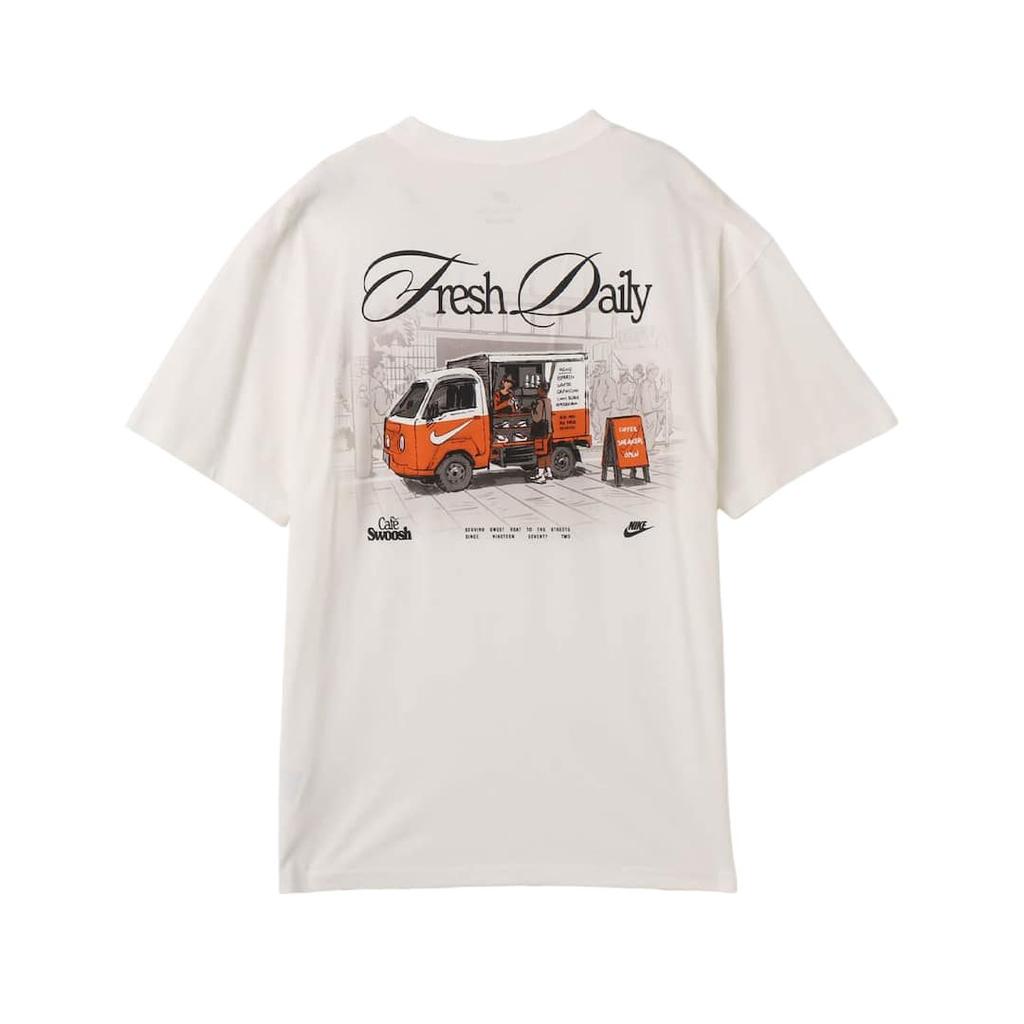 Nike Swoosh Nsw Lse Cafe V Round Neck Pullover Casual Cotton Loose Knit Short Sleeve T-Shirt Unisex Tops IH1158-100