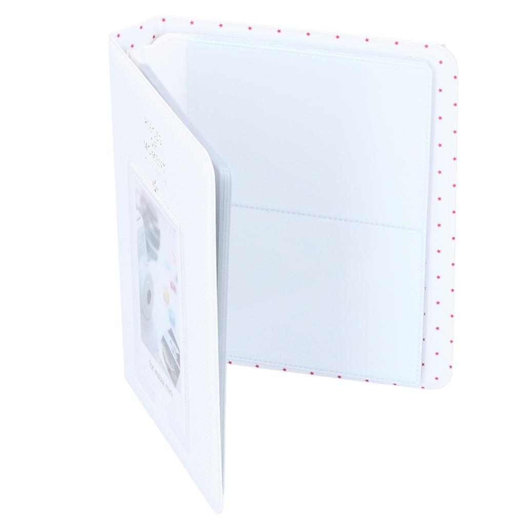 3in 64 Fächer Aufbewahrungshülle für Fotokarten Mini-Fotoalbum für Fujifilm Instax mini 9Weiß