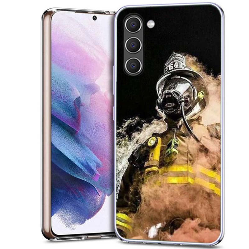 Firefighter Heroes Fireman Phone Case for Samsung A16 A26 A36 A56 A17 A37 A57 A07 A06 A02S A12 A22 A32 A52S A72 Galaxy A70 A50S