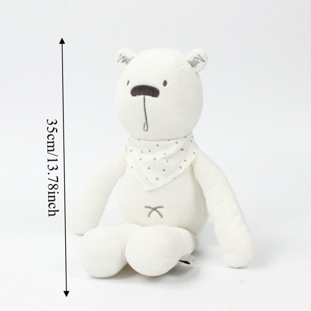 Cute Cartoon White Bear Animal Stuffed Toys Soft Plush High Quality Bear Plushie 35cm Soft Plush Toy Infant Kids