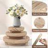 1pc/Set Wooden Round Tray Multifunctional Wooden Candle Base Kitchen Fruit Tray Base Bathroom Storage Tray