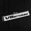 3d ABS Chrome Black Letters V8 BITURBO Logo Emblem Car Fender Side Stickers Badge For C63 E63 S63 GLC63 GLE63 G63 Accessories