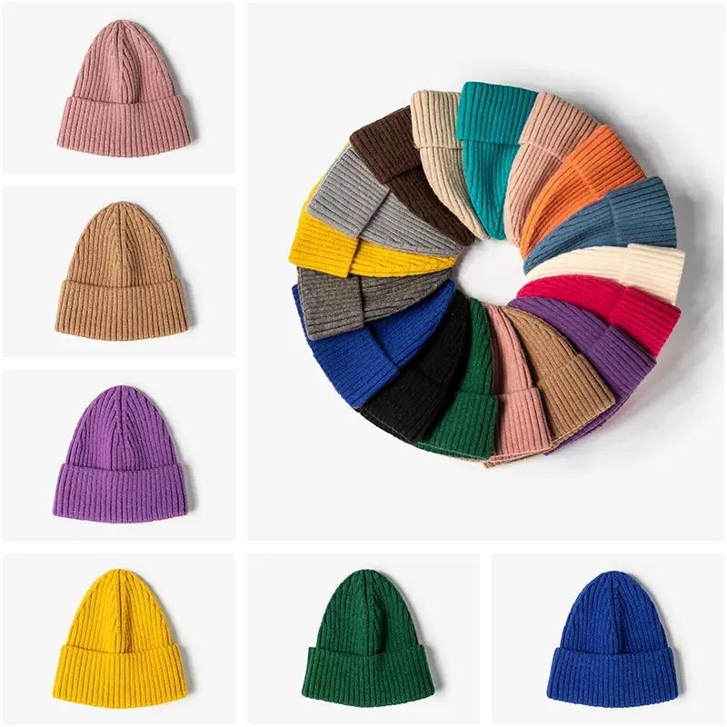 Custom Logo Rib Knit Beanie Winter Hat Cuffed Acrylic Knit Cap Embroidery OEM ODM Manufacturer One size fits all