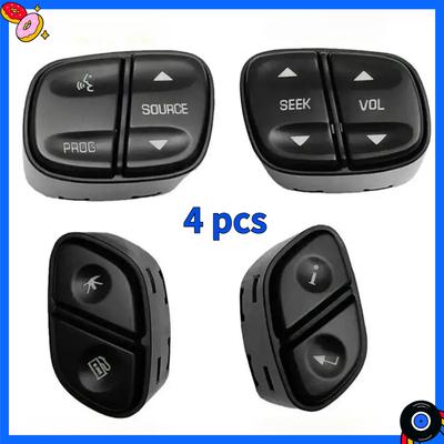 4 Pcs LED Light Steering Wheel Radio Source Switch Button Parts For GMC Yukon Chevrolet Avalanche Silverado Tahoe Hummer H2