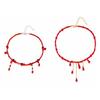 Tassel Blood Drop Necklace Red Halloween Choker Retro Halloween Collarbone Chain  Girl
