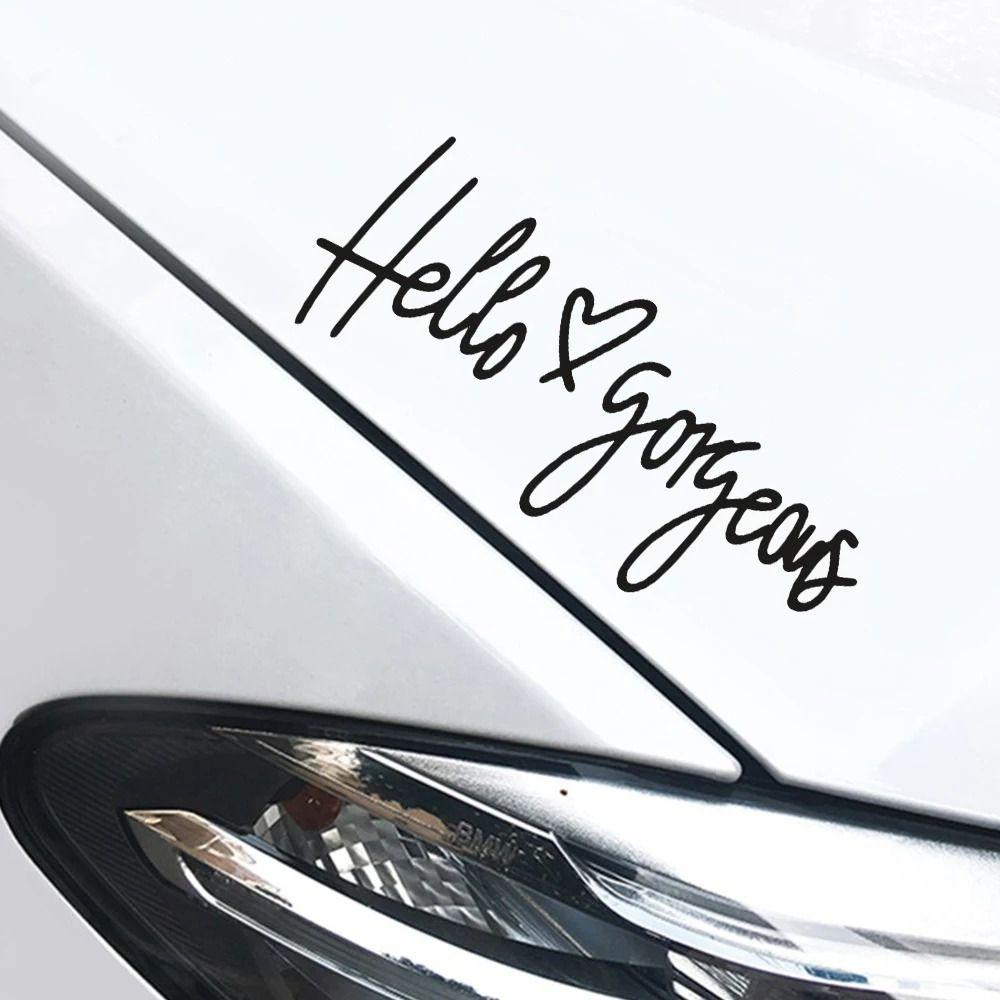 Reflective Hello Gorgeous Car Sticker Letter Hello Gorgeous Decals  Window Trunk Bumper