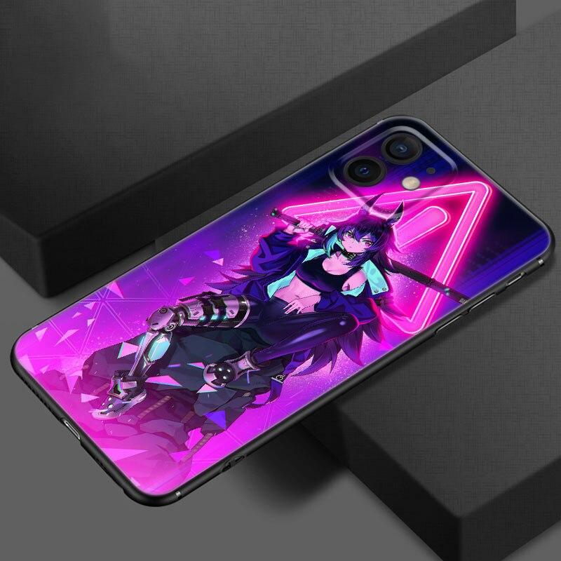 

Чехол для телефона «Аниме девушка самурай» для Apple iPhone 13 12 Mini 11 Pro XS Max X XR 8 7 6S 6 Plus SE 2020 5S 5, мягкий черный чехол из ТПУ iPhone 5 5S SE