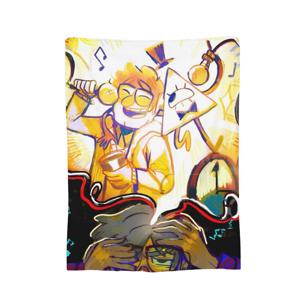 Gravitys Falls Bill Cipher Blanket Flannel  Super Warm Throw Blankets for Bedding Couch Bedroom Quilt