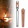 Campfire Tongs Fireplace Fire Pits Tools for Outside Steel Firewood