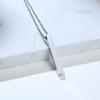 Vnox Personalisierbare Säulenstangen-Halsketten für Männer, Vertikaler 3D-Geometrischer Anhänger aus Edelstahl, Einfacher Minimalistischer Lässiger Schmuck