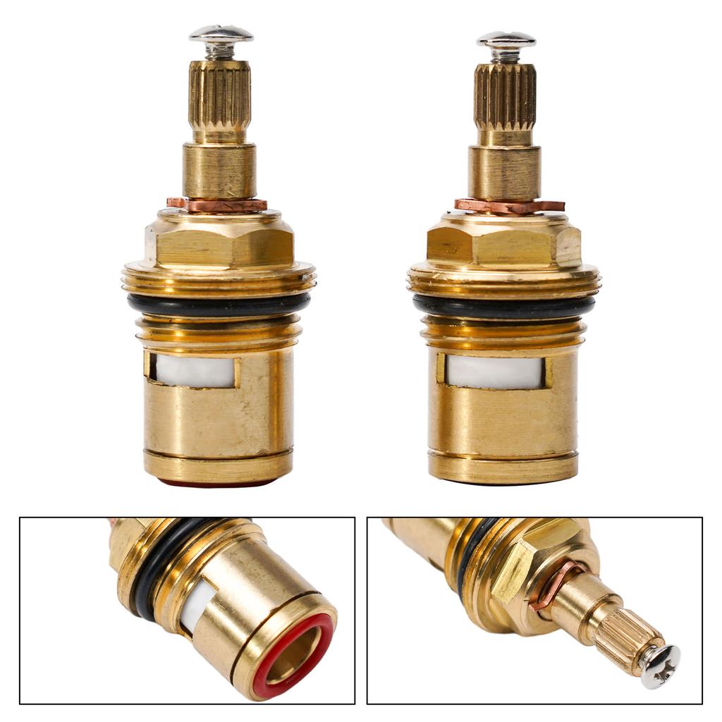 Kitchen Tap Valve Quarter Turn Insert Anti-clockwise Brass