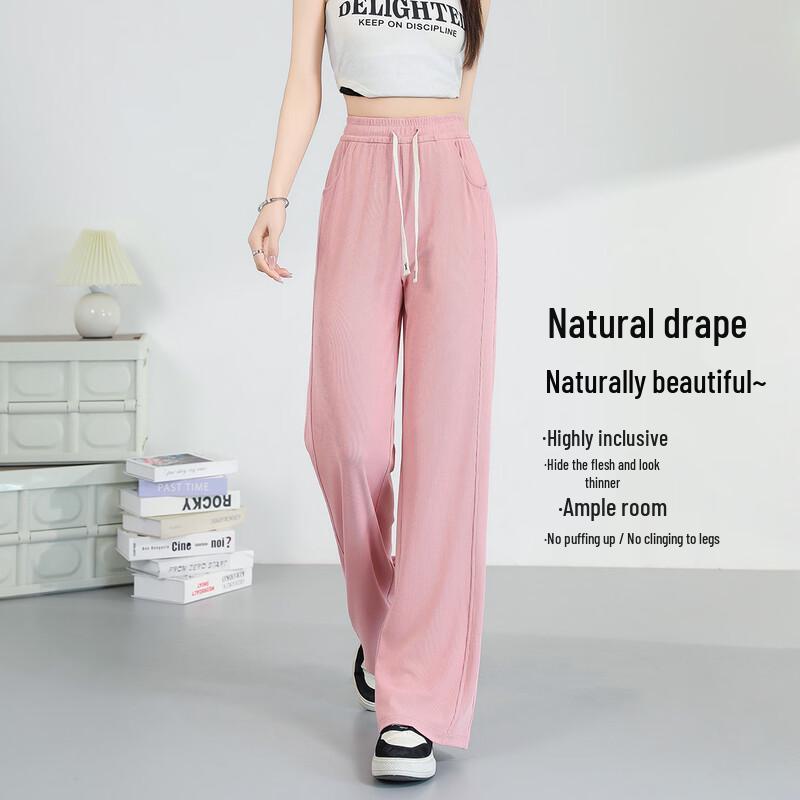 

Women s High-Waist Wide-Leg Casual Pants M