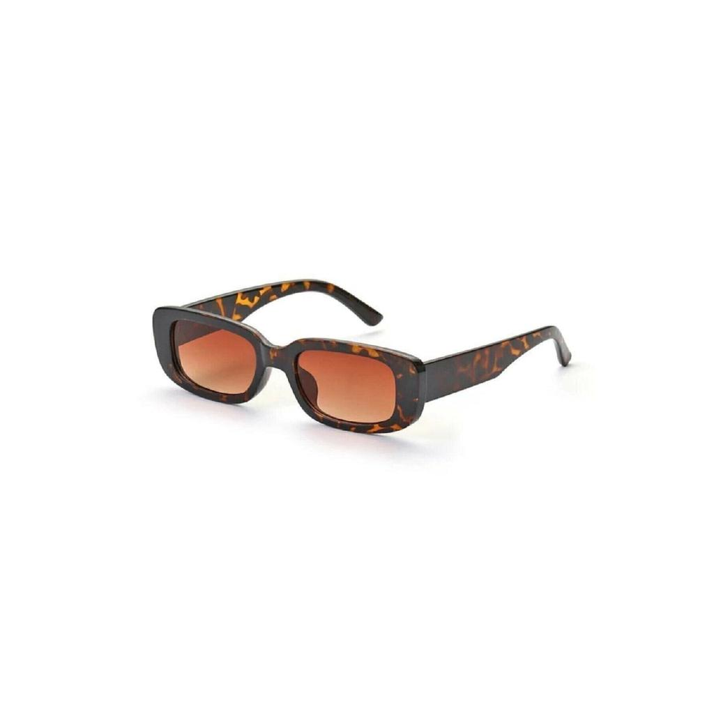 Unisex Black Square Rectangle Vintage-retro Sunglasses