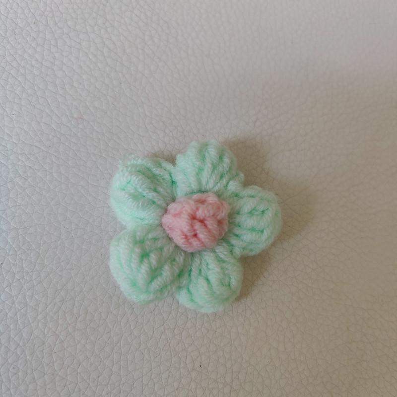 Handmade Wool Crochet Keychain with Persimmon, Peanut, Sunflower, Apple, Peach & Strawberry Charms