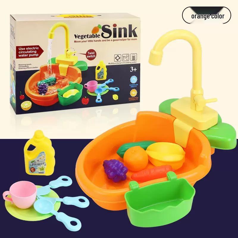 Kids' Automatic Water Cycle Dishwasher & Bird Bath Play Set