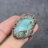 Amazonite Handmade Copper Wire Wrap Jewelry Ring Size 7 K3c10