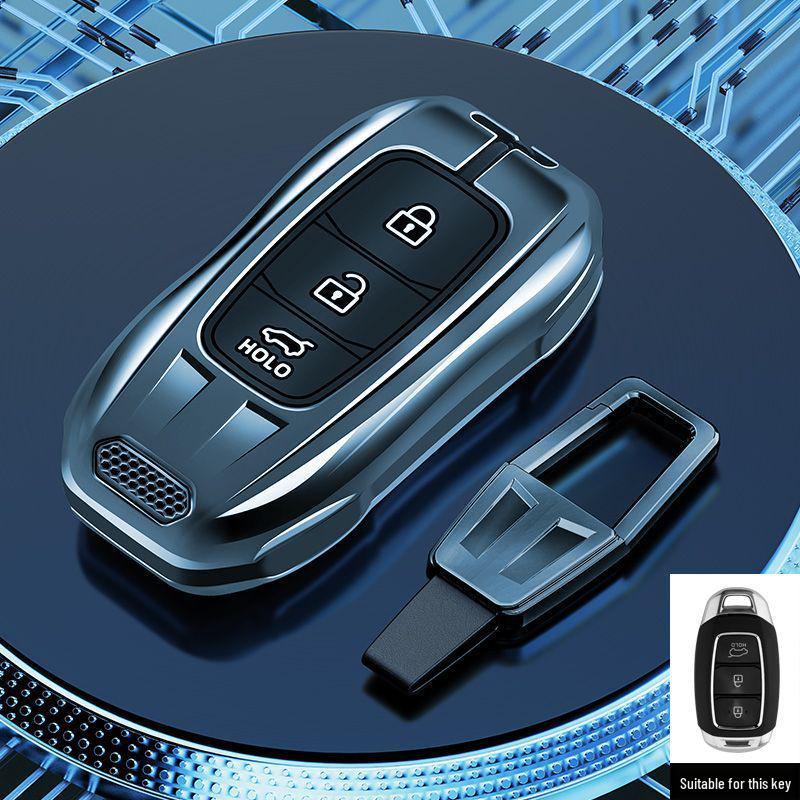 Compatible Key Case for Hyundai Ix35, Elantra 7th Gen, Santa Fe, Festa, Tucson, and Custo.