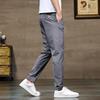 Men's Summer Slim Fit Four-Way Stretch Ice Silk Pants - Trendy Casual Straight Leg Suit Style