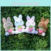 Plush Bunny Keychain With Strawberry Design For Girls Gift And Bag Decoration