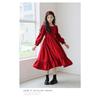 Cute Vintage Girls Lolita Long Sleeve Princess Long Dress For Kids Children