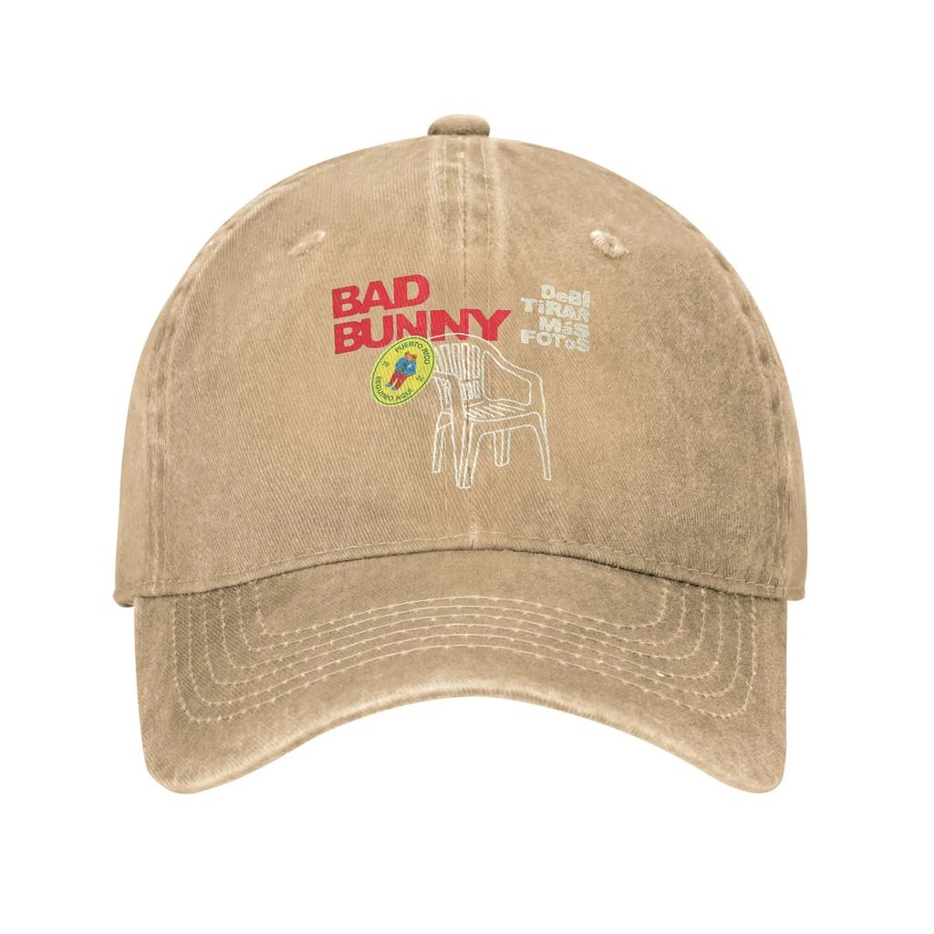 Bad Bunny DTMF Album 2025 With Bear Cartoon Debi Tirar Mas Fotos  Baseball Cap Merch For Unisex  Adjustable Trucker Hat