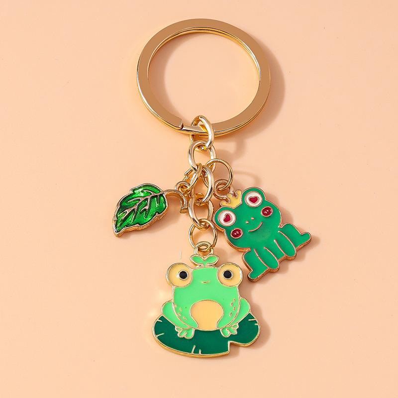 Cartoon Animal Dog Keychain Enamel Love Heart Charms Keyrings for Car Key Souvenir Gifts for Women Men Handbag Key Chains