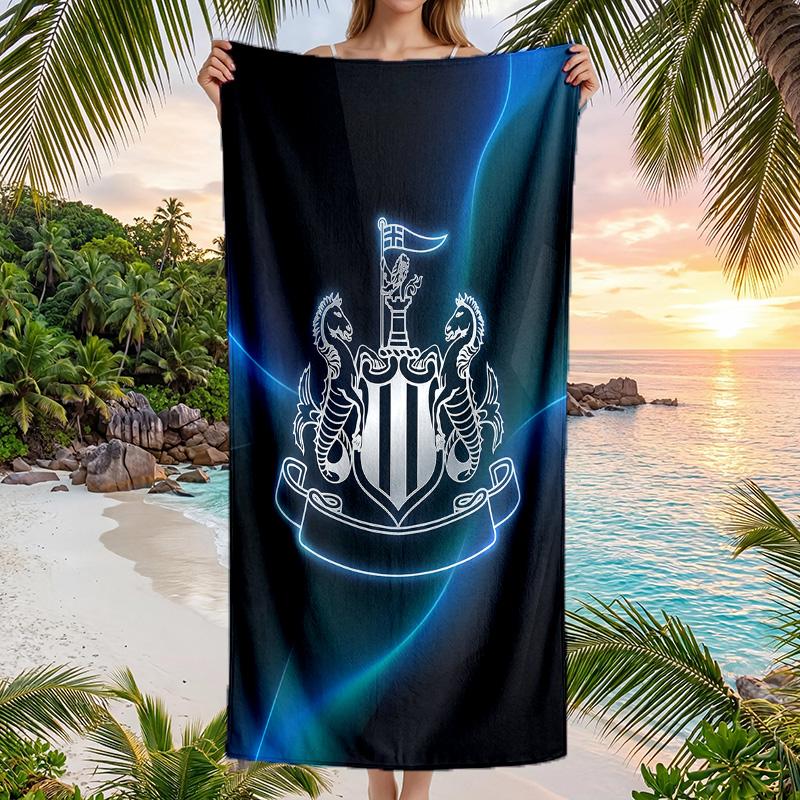 Newcastle United Fußball Strandtuch Weiches Mikrofaser Sommerhandtuch Schnelltrocknendes Saugfähiges Handtuch für Strand Schwimmbad Reisen