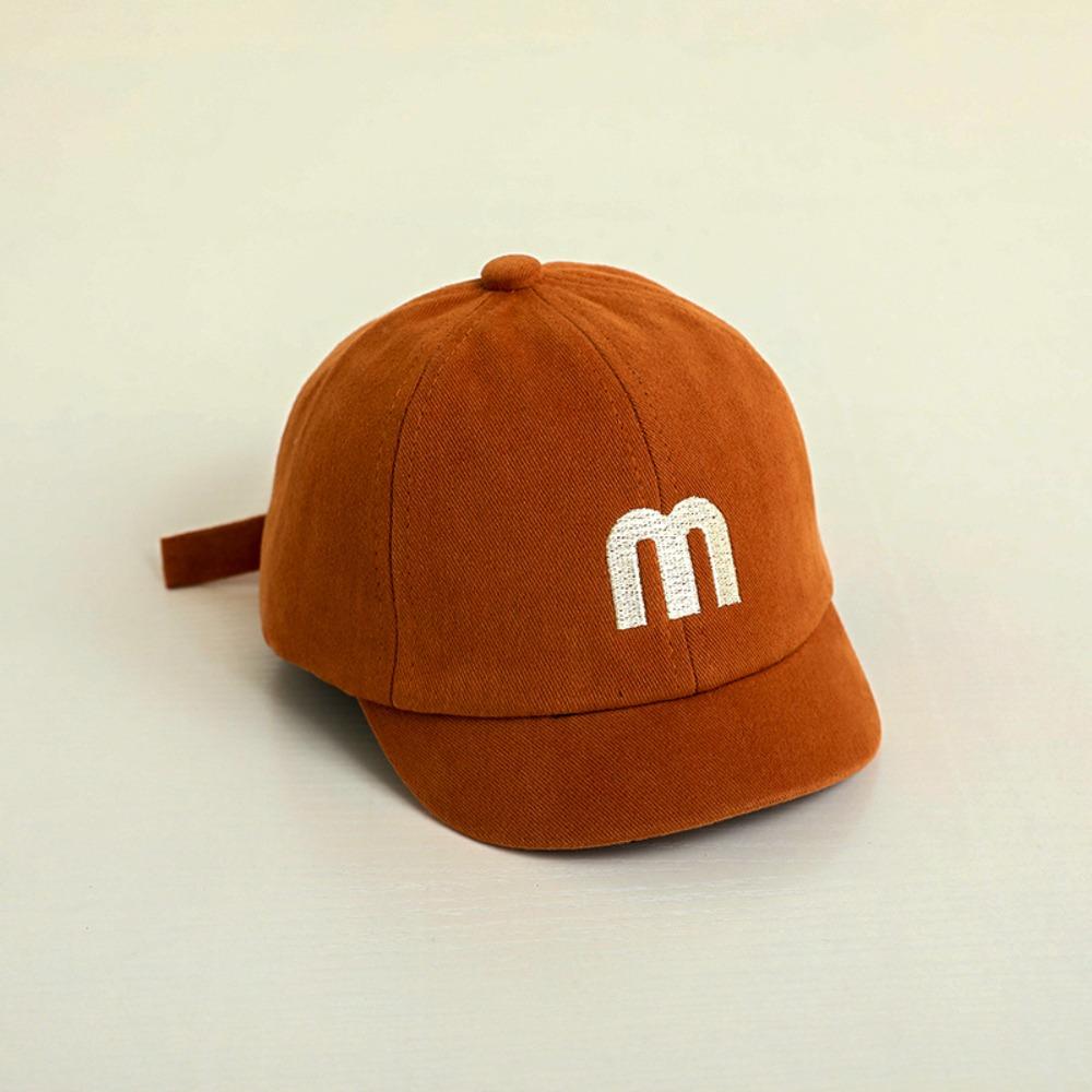 

Breathable Kid Short Brim Visors Letter M Peaked Caps Gifs Baby Baseball Cap коричневий