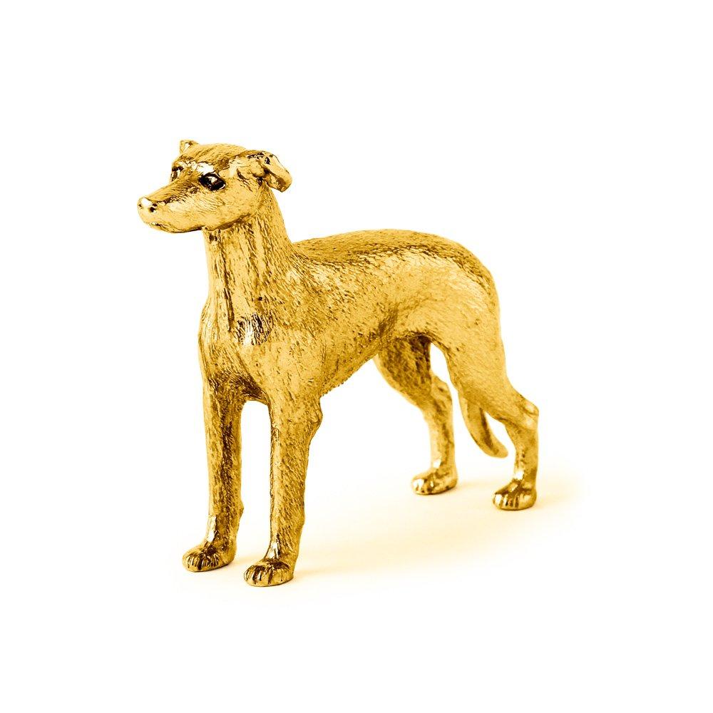 

Коллекция фигурок собак Greyhound, позолоченных 22 карата британским искусством