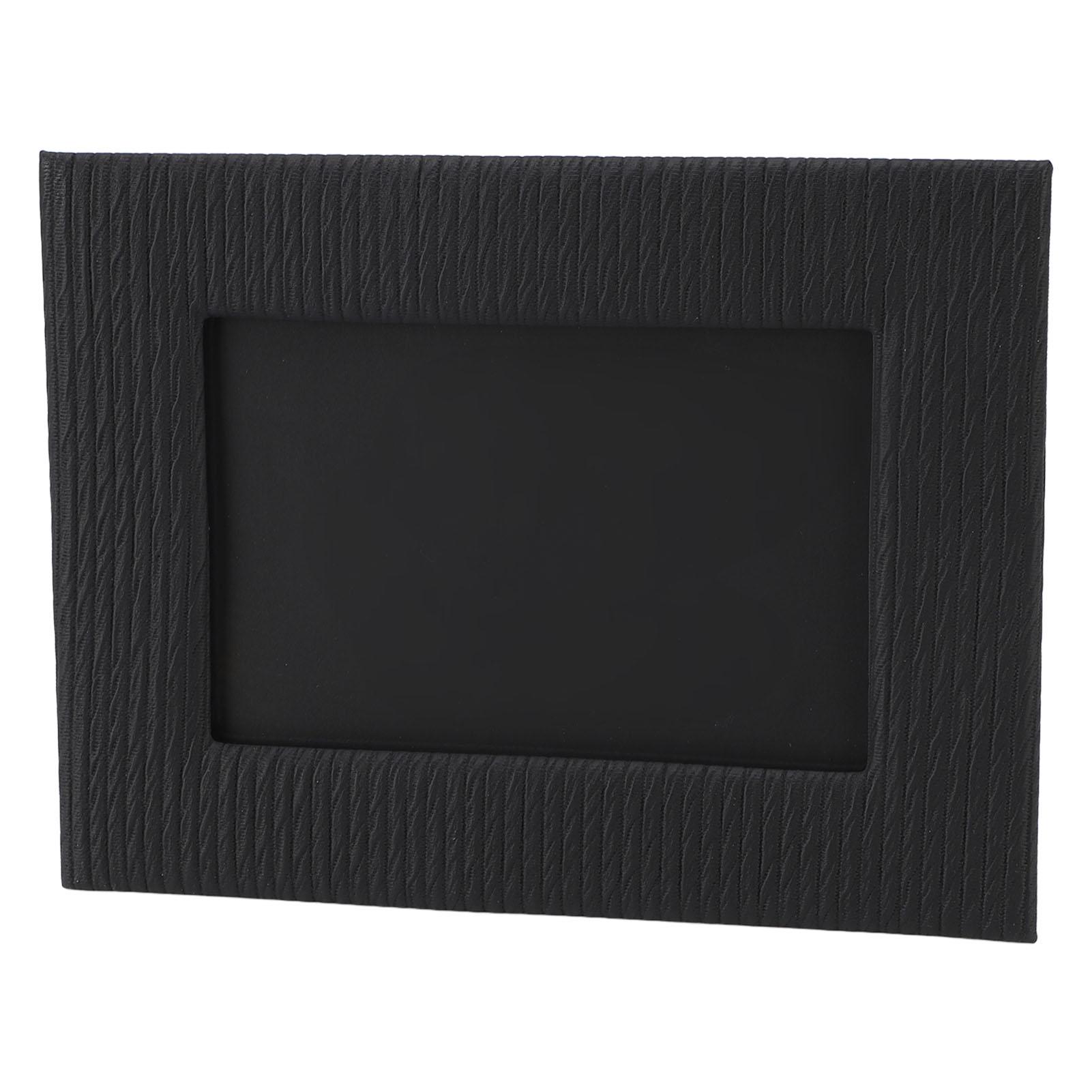 

Фоторамка для настольной экспозиции Кожаная фоторамка для фотографии 6 дюймов Домашний декор Уникальная текстура чёрный