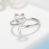 Cat Adjustable Rings for Women Crochet Tension Regulator Finger Ring Unique