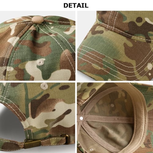 GUN FREAK Tactical Baseball Cap, Honeycomb Camouflage, Military, Airsoft (Typhon Black)