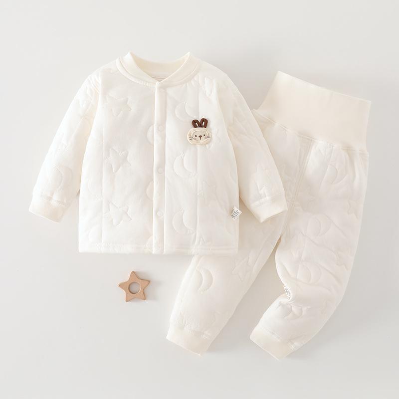 Jingqi Gestepptes Baby-Set - Herbst/Winter Warm Geteilte Kleidung & Unterwäsche