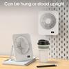 Desktop Wall Fan 1200mAh 5 Speed Digital Display USB Rechargeable Personal Cooler Strong Wind Low Noise for Home Office Dorm