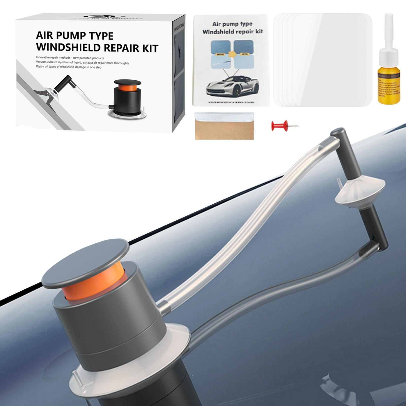 

Air Pump Type Windscreen Crack Repair Kit Automotive Windshield Repair Tool Automotive Glass Nano Repair Fluid For Cracks CN