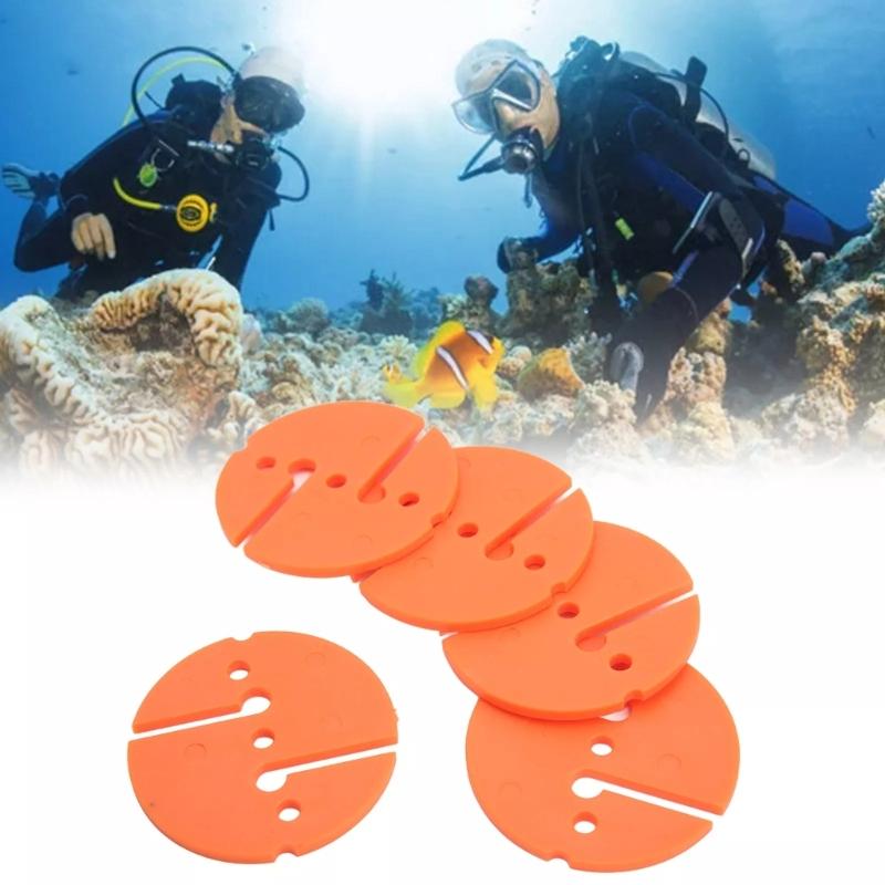 5Pcs Safety Rope Line Marker Round Scubas Dives Line Circle Marker Wreck Cave Dives Marker Diving Accessories Enduring
