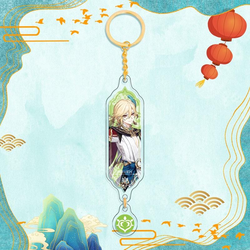 Mika Genshin Dehya Acrylic Double Sided Keychain Cartoon Keychains Multiregional