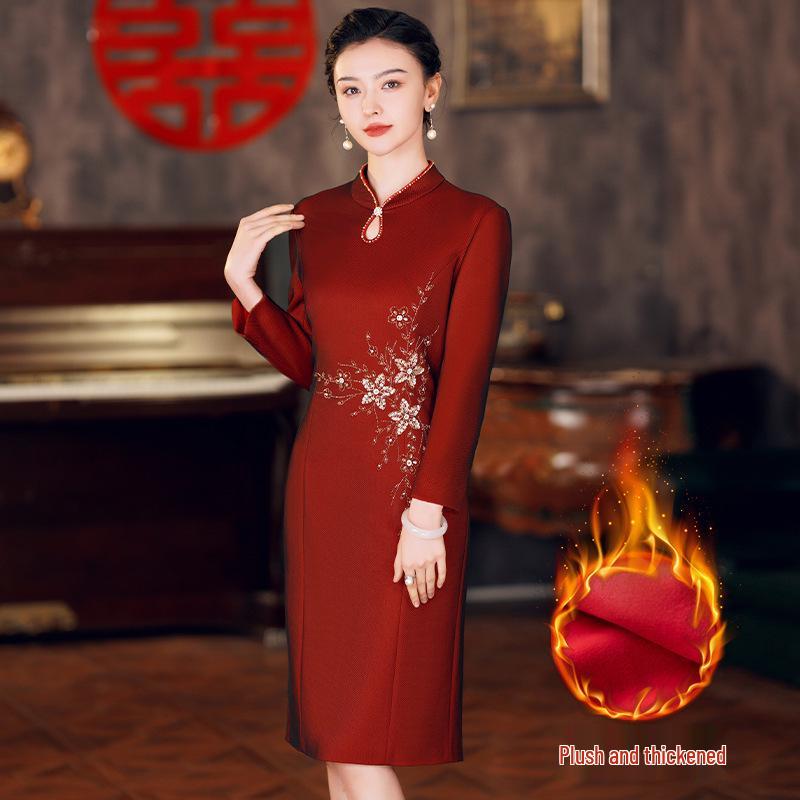 Elegant Summer Wedding Qipao Dress for Mothers 2023