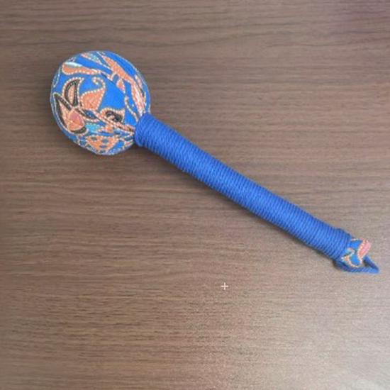 Handmade Cartoon Silk Mugwort Meridian Tapping Massage Hammer with Tassel.