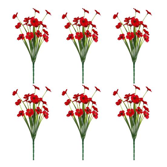 Artificial Flowers Adjustable Height Fade-Resistant Handmade Realistic Silk Petals No Watering Sunlight Floral Display Arrangement