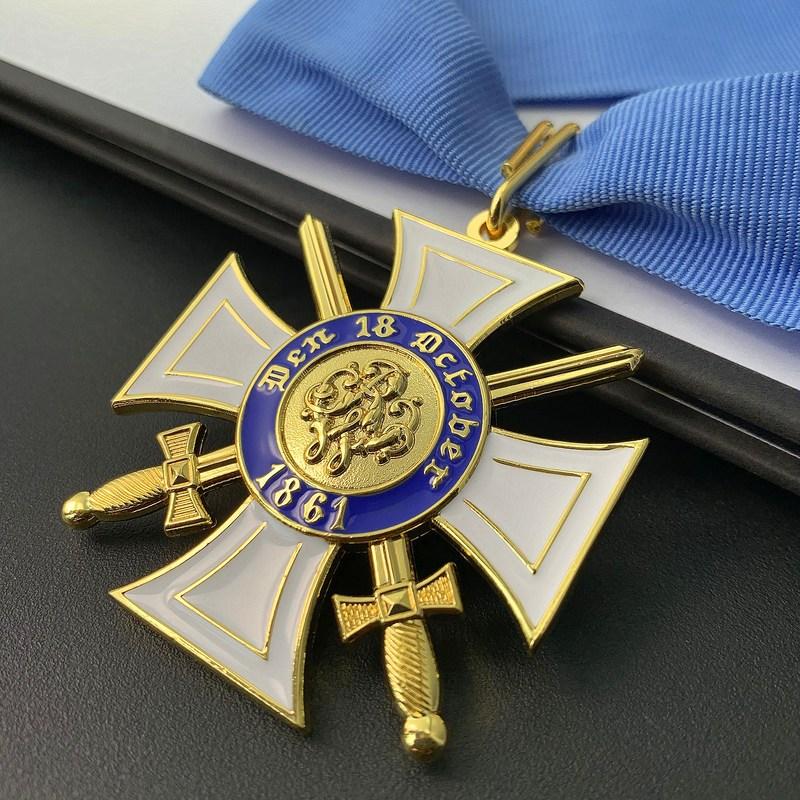 Medalha Prussiana, Classe de Cavaleiro, Coroa, Insígnia da Cruz, Medalha Alemã, Medalha Comemorativa Estrangeira, Colar, Broche, Presente de Natal, Enchimento de meias